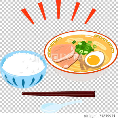 Ramen and rice set 74859914