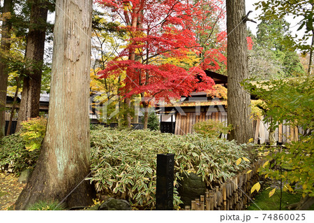 史跡小田野家屋敷の秋景色 74860025