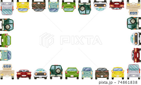 後ろから見た自動車の背景フレーム 74861838