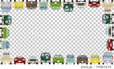 後ろから見た自動車の背景フレーム 74861838
