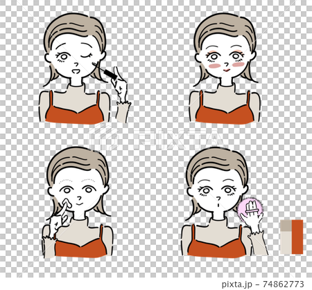 Female upper body to make up Female upper body to make up 74862773