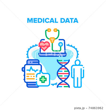 Medical Data Vector Concept Color Illustration 74863962