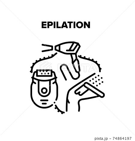 Epilation Care Vector Black Illustrations Epilation Care Vector Black Illustrations 74864197
