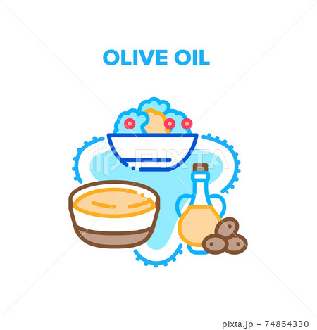 Olive Oil Natural Ingredient Vector Concept Color Olive Oil Natural Ingredient Vector Concept Color 74864330