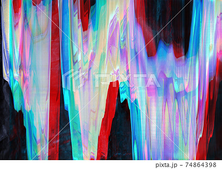 Glitch interlaced textured futuristic background 74864398
