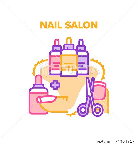 Nail Salon Treat Vector Concept Color Illustration Nail Salon Treat Vector Concept Color Illustration 74864517