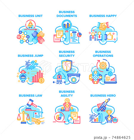 Business Occupation Set Icons Vector Illustrations 74864625