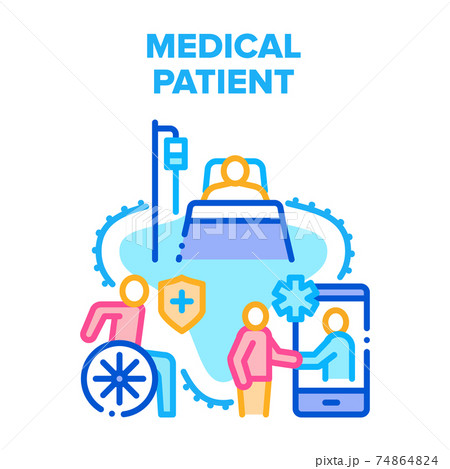 Medical Patient Vector Concept Color Illustration Medical Patient Vector Concept Color Illustration 74864824