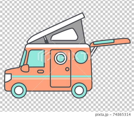 キャンピングカーイラスト 74865314