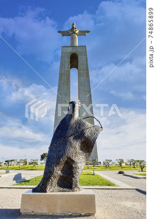 Cristo-Rei statue on the Cristo Rei or King Christ Sanctuary in Almada, Lisbon, Portugal Cristo-Rei statue on the Cristo Rei or King Christ Sanctuary in Almada, Lisbon, Portugal 74865899