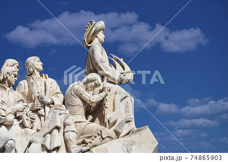 The Padrao dos Descobrimentos, Monument to the Discoveries in the Belem district of Lisbon, Portugal The Padrao dos Descobrimentos, Monument to the Discoveries in the Belem district of Lisbon, Portugal 74865903