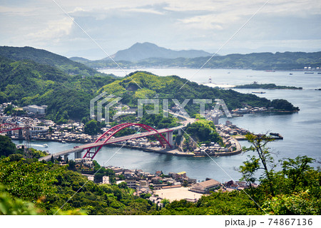 音戸　音戸大橋　瀬戸内海　広島県　呉市　倉橋島 74867136