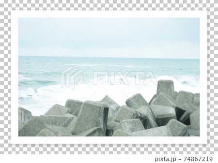 フィルム写真 海とテトラポッド フィルム写真 海とテトラポッド 74867219