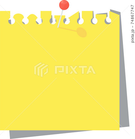 Bright square colored sheets of paper for notice. 74867747