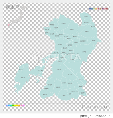 熊本県・Kumamoto（市町村・区分け） 74868602