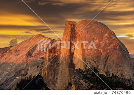 Half Dome rock formation in Yosemite National Park Half Dome rock formation in Yosemite National Park 74870490