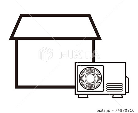 エアコンの室外機のベクターイラスト　 74870816