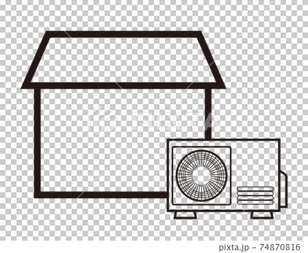 エアコンの室外機のベクターイラスト　 74870816