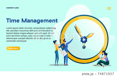 Time management landing page. Boss gives orders 74871937