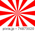 紅白の放射状の背景 74873020