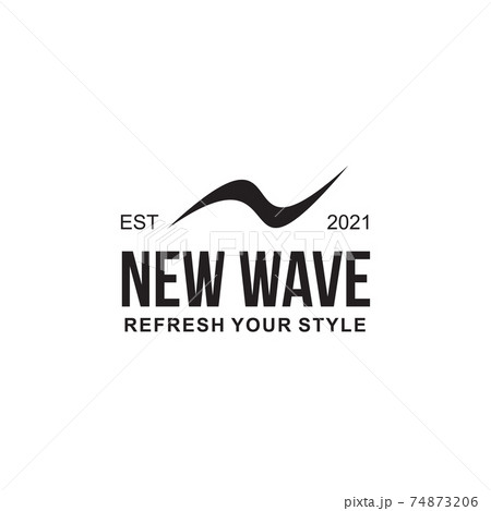 N letter wave logo design template N letter wave logo design template 74873206