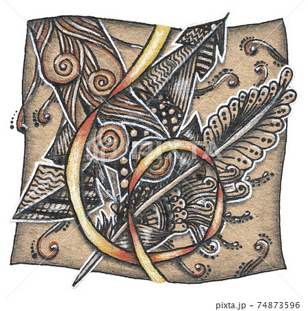 Abstract drawing in the style of zenart Abstract drawing in the style of zenart 74873596