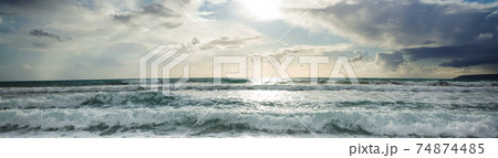 Waves in ocean 74874485