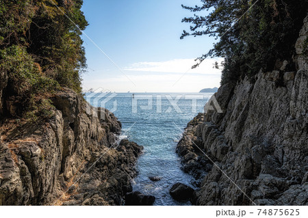 Odongdo island cliffs and coastal view 74875625