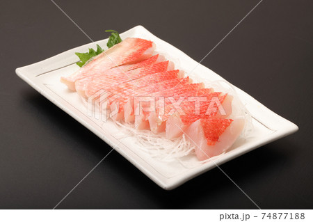 金目鯛の刺身の写真素材