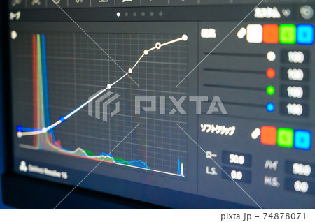 動画編集画面_カラーグレーディング 74878071