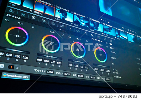 動画編集画面_カラーグレーディング 動画編集画面_カラーグレーディング 74878083