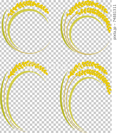 Simple rice illustration set with vector 74881311