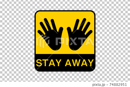 警告貼紙，鼓勵您保持距離 74882951