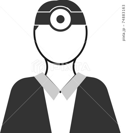 An icon of an ophthalmologist in a flat style. 74883163