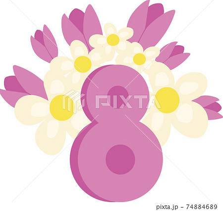 spring festival 8 march women's day with flowers 74884689