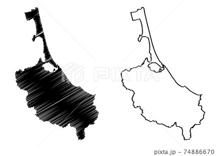 Songkhla Province map vector.... Songkhla Province map vector.... 74886670