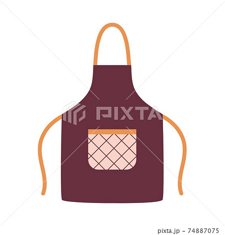 kitchen apron with pocket isolated on white background 74887075