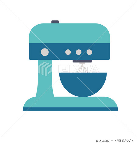 electric food mixer with bowl isolated on white 74887077