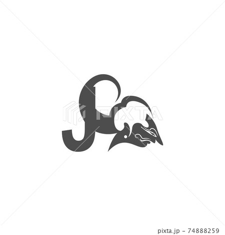 Javanese puppet icon with letter logo design vector illustration 74888259