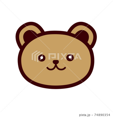 くまのカラーイラストアイコンのイラスト素材