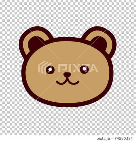 くまのカラーイラストアイコンのイラスト素材