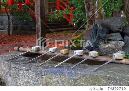 紅葉の時期の手水舎(雲興寺 愛知県 瀬戸市) 紅葉の時期の手水舎(雲興寺 愛知県 瀬戸市) 74892719