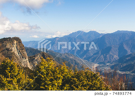 台湾 山脈 山並み 74893774