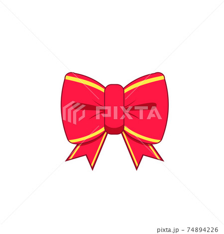 Vector illustration of red ribbon with yellow strip. Isolated on a white background Vector illustration of red ribbon with yellow strip. Isolated on a white background 74894226