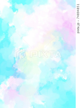 淡い虹色のカラフルなパステルグラデーション背景のイラスト素材