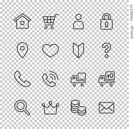 Shopping icon set 74896375