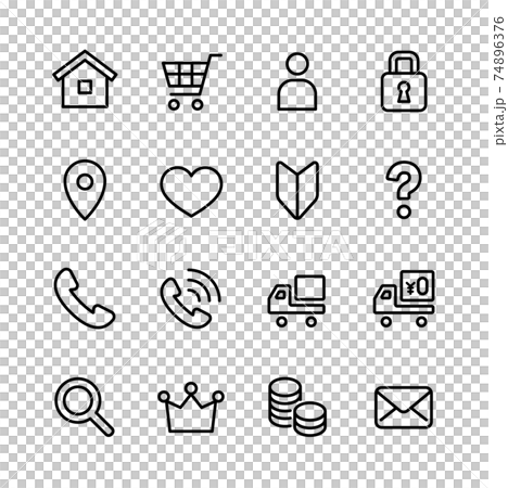 Shopping icon set 74896376