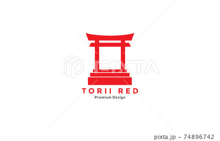 japan gate torii red culture logo design vector icon symbol illustration 74896742