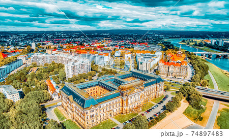 The Ministry of Finance of Saxony,city views one of the most beautiful city Germany- Dresden. Dresden has a long history as the capital and royal residence for the Electors and Kings of Saxony. 74897483