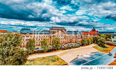 The Ministry of Finance of Saxony,city views one of the most beautiful city Germany- Dresden. Dresden has a long history as the capital and royal residence for the Electors and Kings of Saxony. 74897489